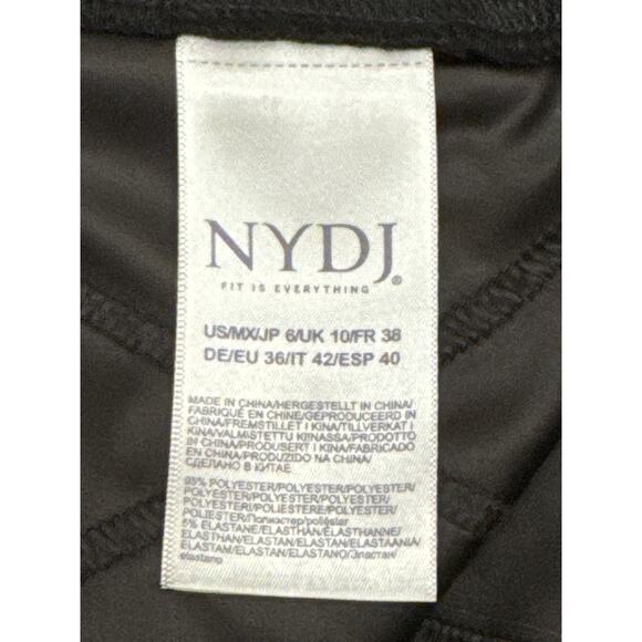 NYDJ Slim Bootcut Pull-On Black Faux Suede Pants Size 6 - Picture 10 of 10
